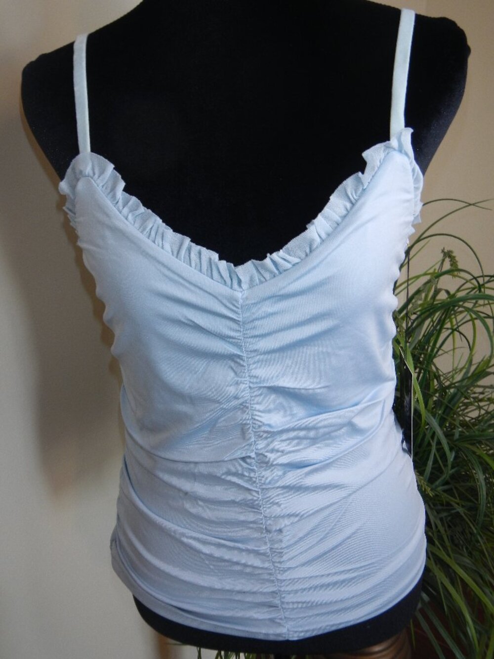 Etcetera Baby Blue Ruched Cami Top | Y2K Coquette Fairycore Tank